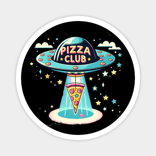 Funny Pizza Ufo, Pizza Club Magnet by logiamerch